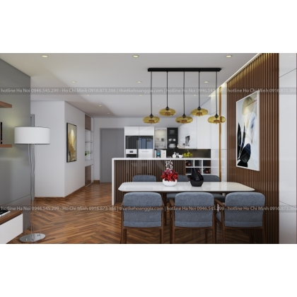 Thiết kế thi công nội thất chung cư Gold View- anh Quốc